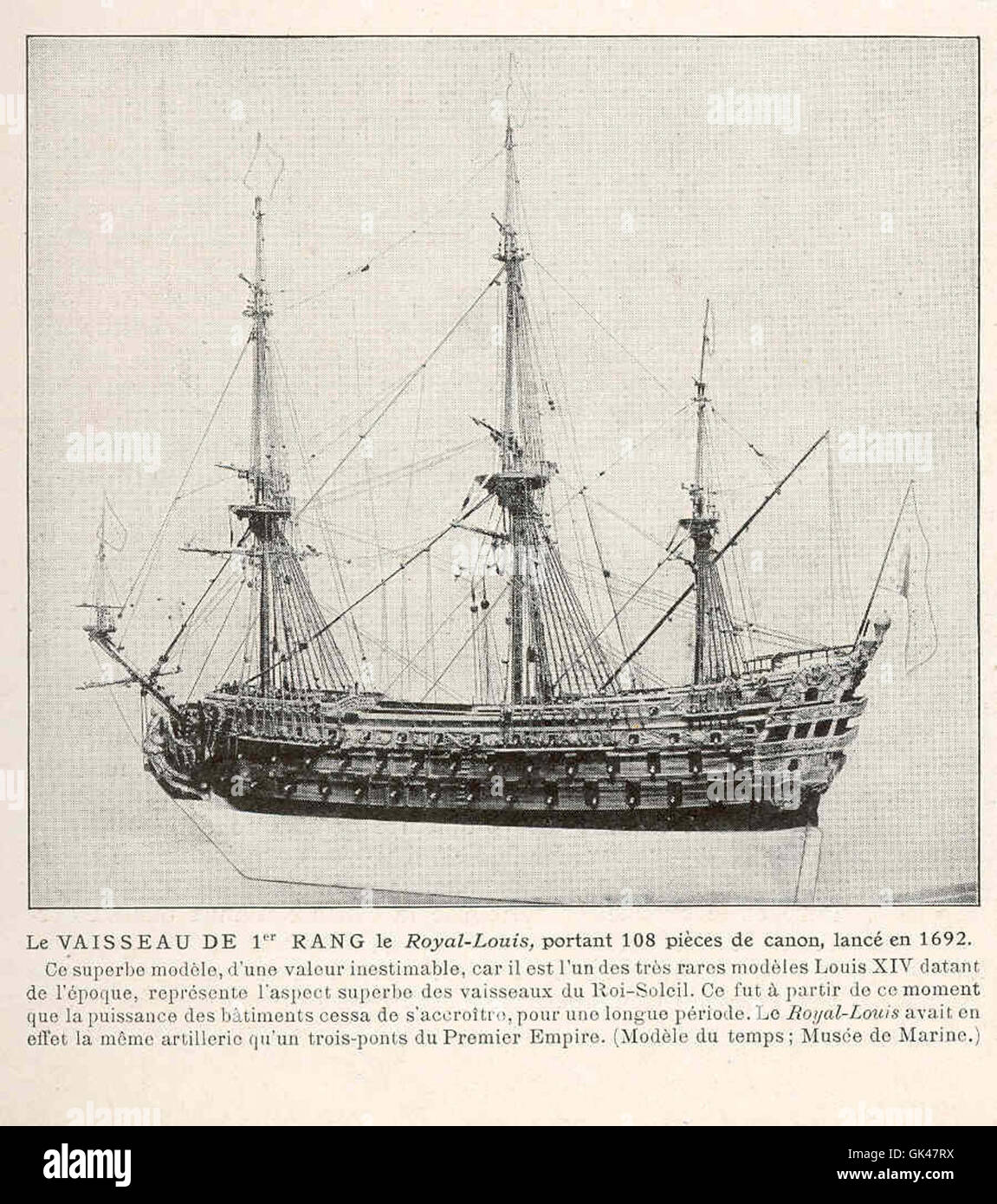 The Royal-Louis, a first-rate ship of the line launched in 1692 ...