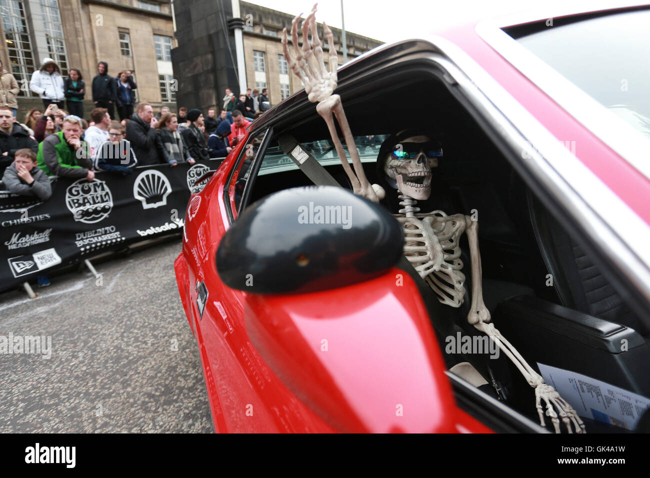 The Gumball 3000 Rally arrives in Scotland's capital, Edinburgh. David