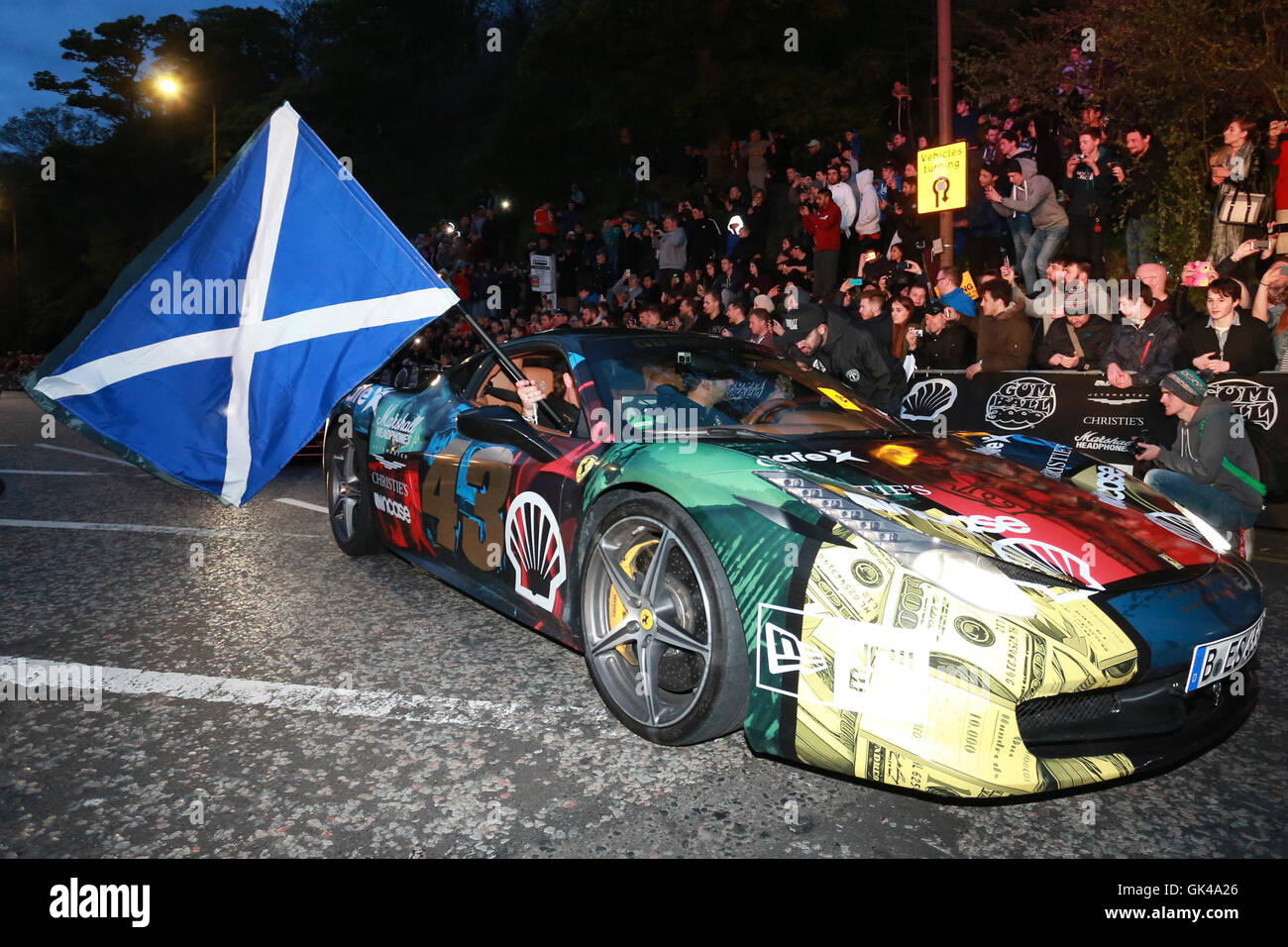 The Gumball 3000 Rally arrives in Scotland's capital, Edinburgh. David