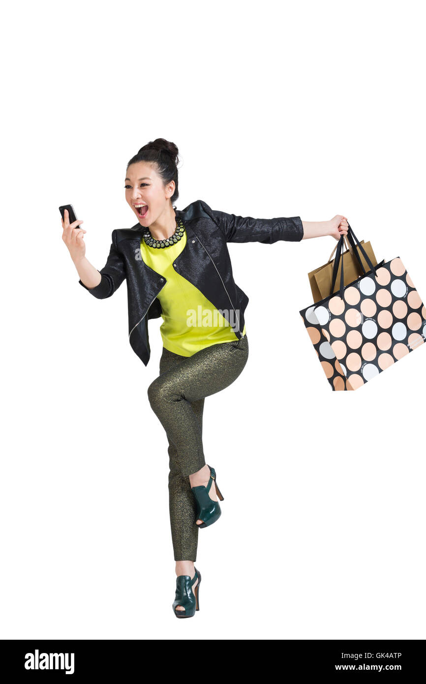 Young woman studio fashion shoot Stock Photo Alamy
