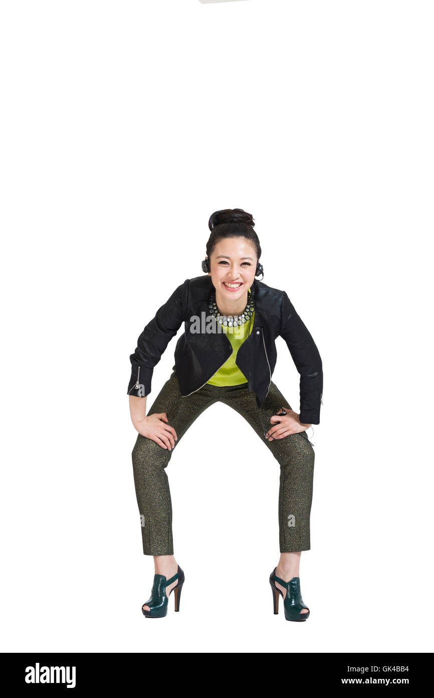 Young woman studio fashion shoot Stock Photo Alamy