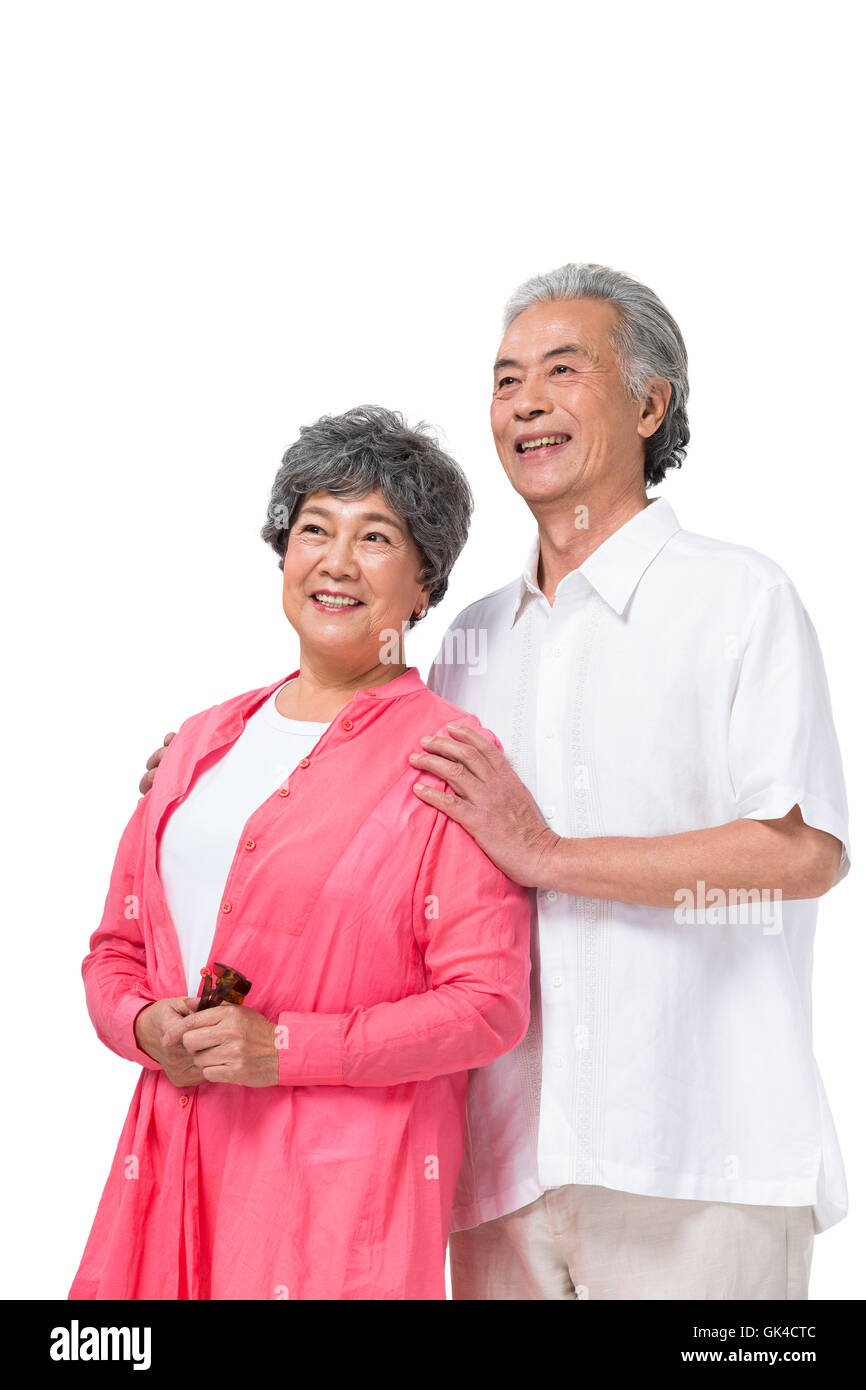 Two elderly tourists stand hi-res stock photography and images - Alamy