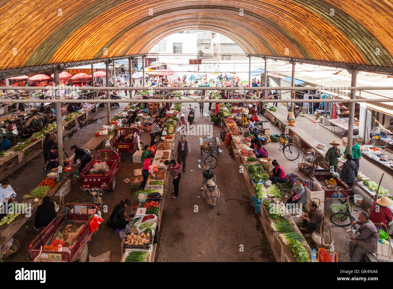 Yunnan built water market Stock Photo - Alamy