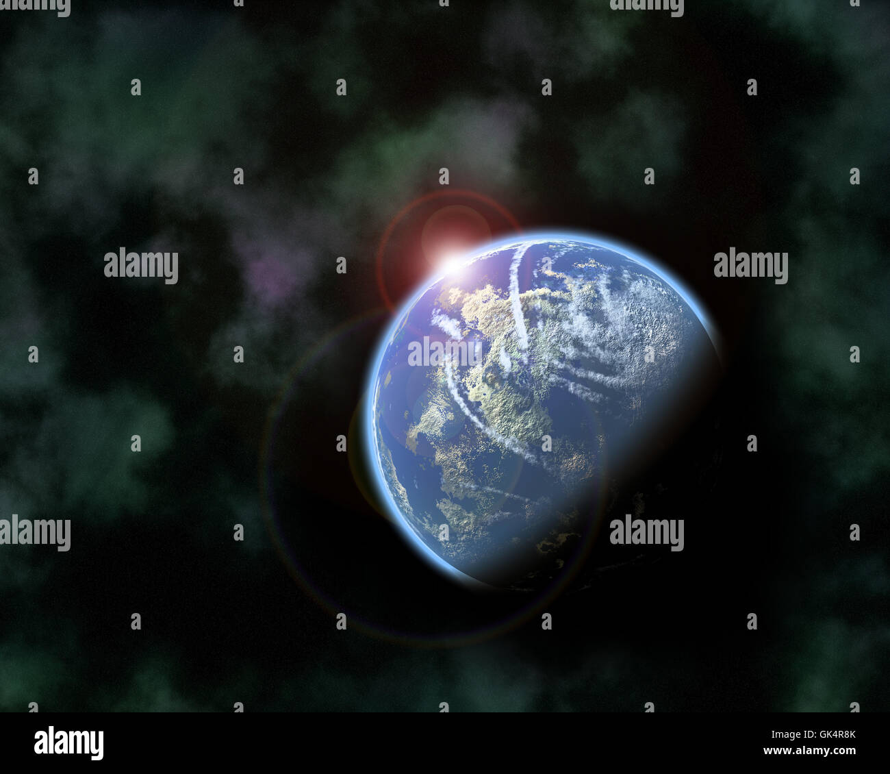 solar globe planet Stock Photo