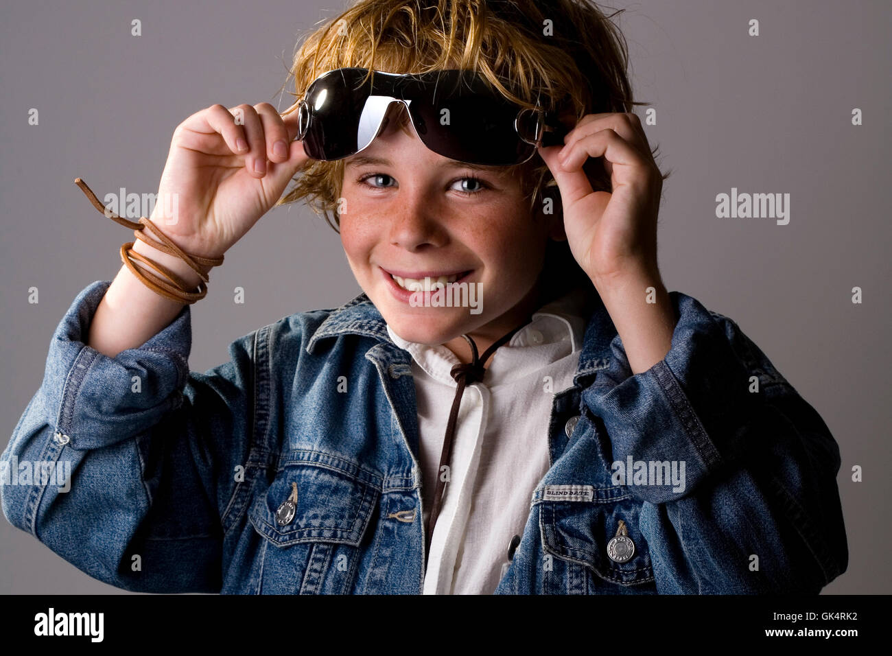 freckles imitate young Stock Photo