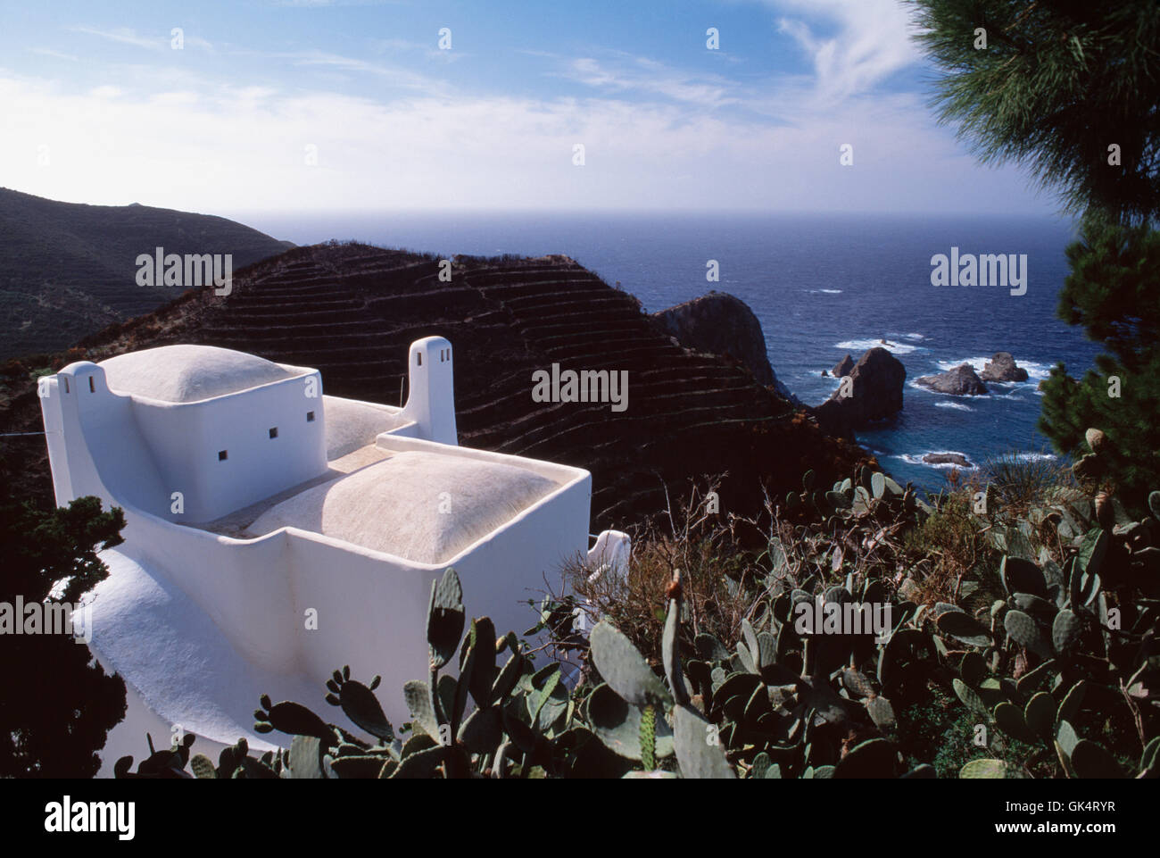 2004, Ponza, Italy Cuboid whitewashed house on Ponza's west coast