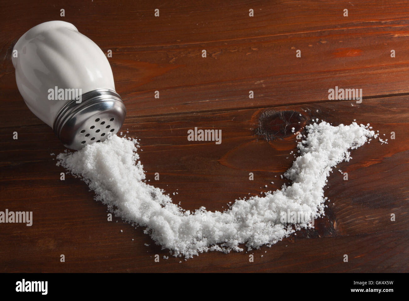 salt wood saltshaker Stock Photo Alamy