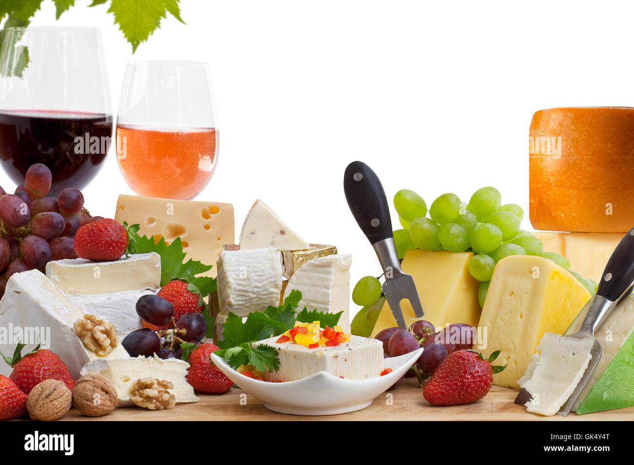 wine cheese window display Stock Photo Alamy