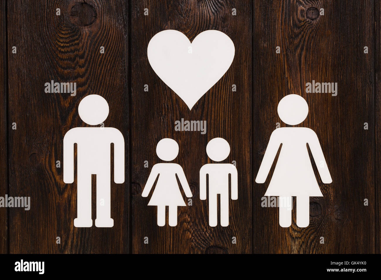 Paper family, parents and two clildren. Abstract conceptual image Stock ...