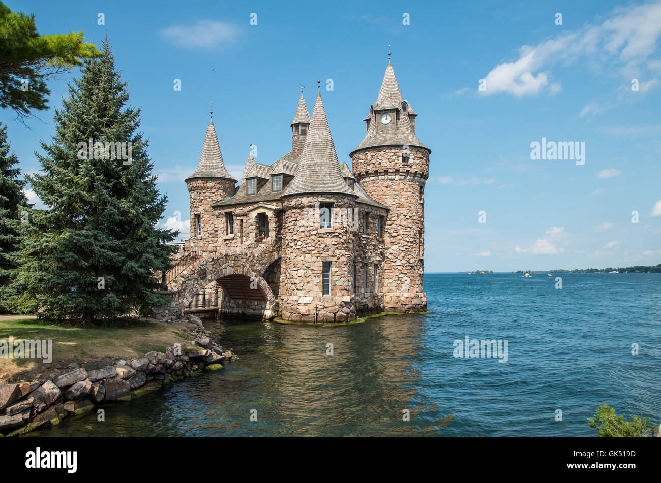 Boldt Castle power house on Heart Island in the St Lawrence River Stock Photo