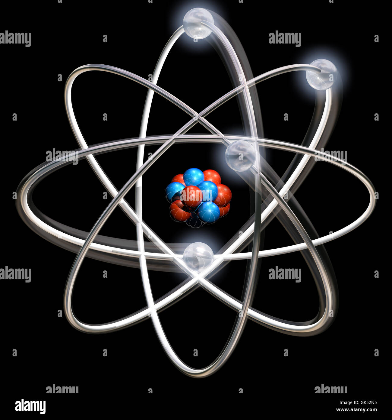 atom particle orbit Stock Photo