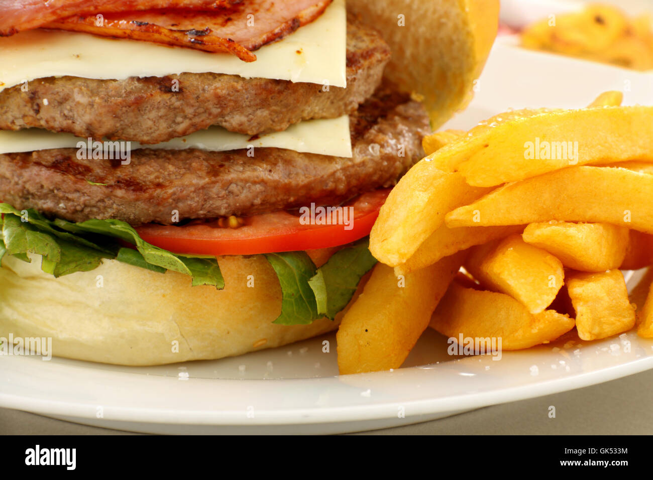 hamburger burger bacon Stock Photo - Alamy