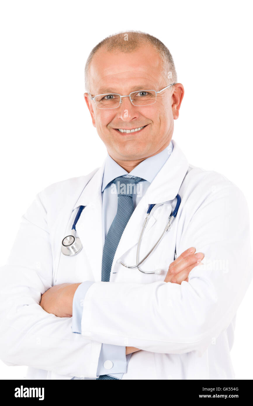 Positive european mature doctor hi-res stock photography and images - Alamy