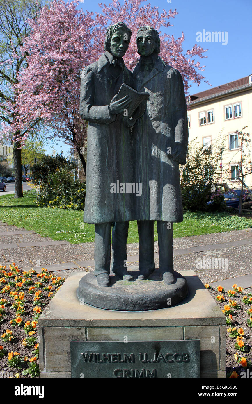 brothers grimm monument in kassel Stock Photo - Alamy