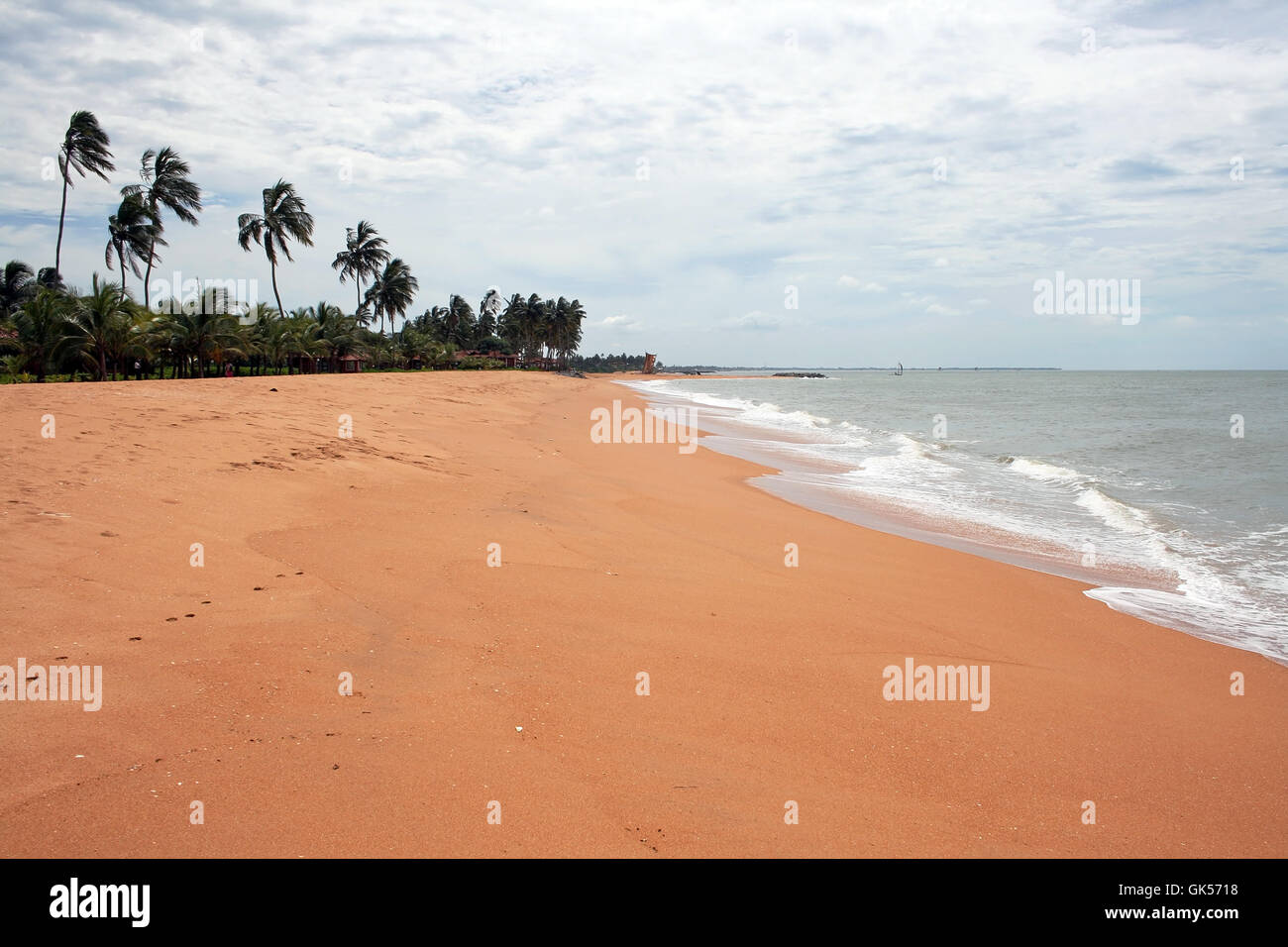 on the sandy beach of sri lanka Stock Photo