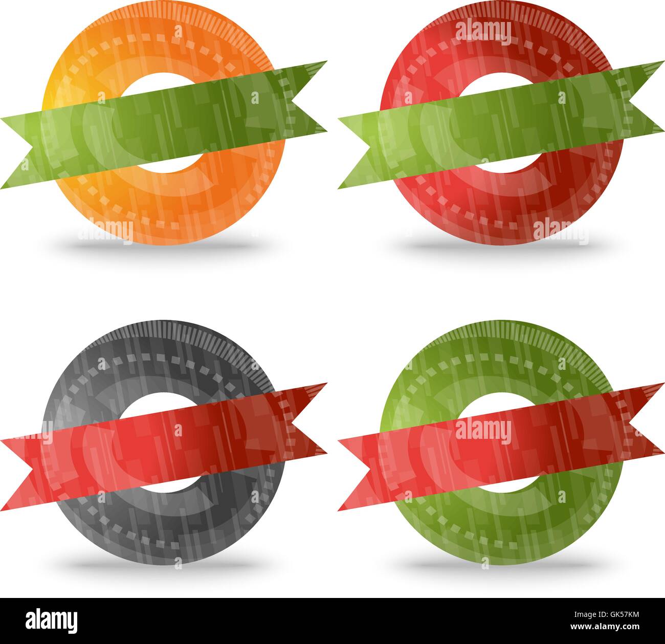 Circle icon with ribbon Stock Vector Image & Art - Alamy