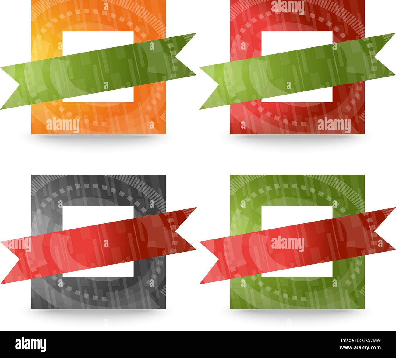 Square icon with ribbon Stock Vector Image & Art - Alamy