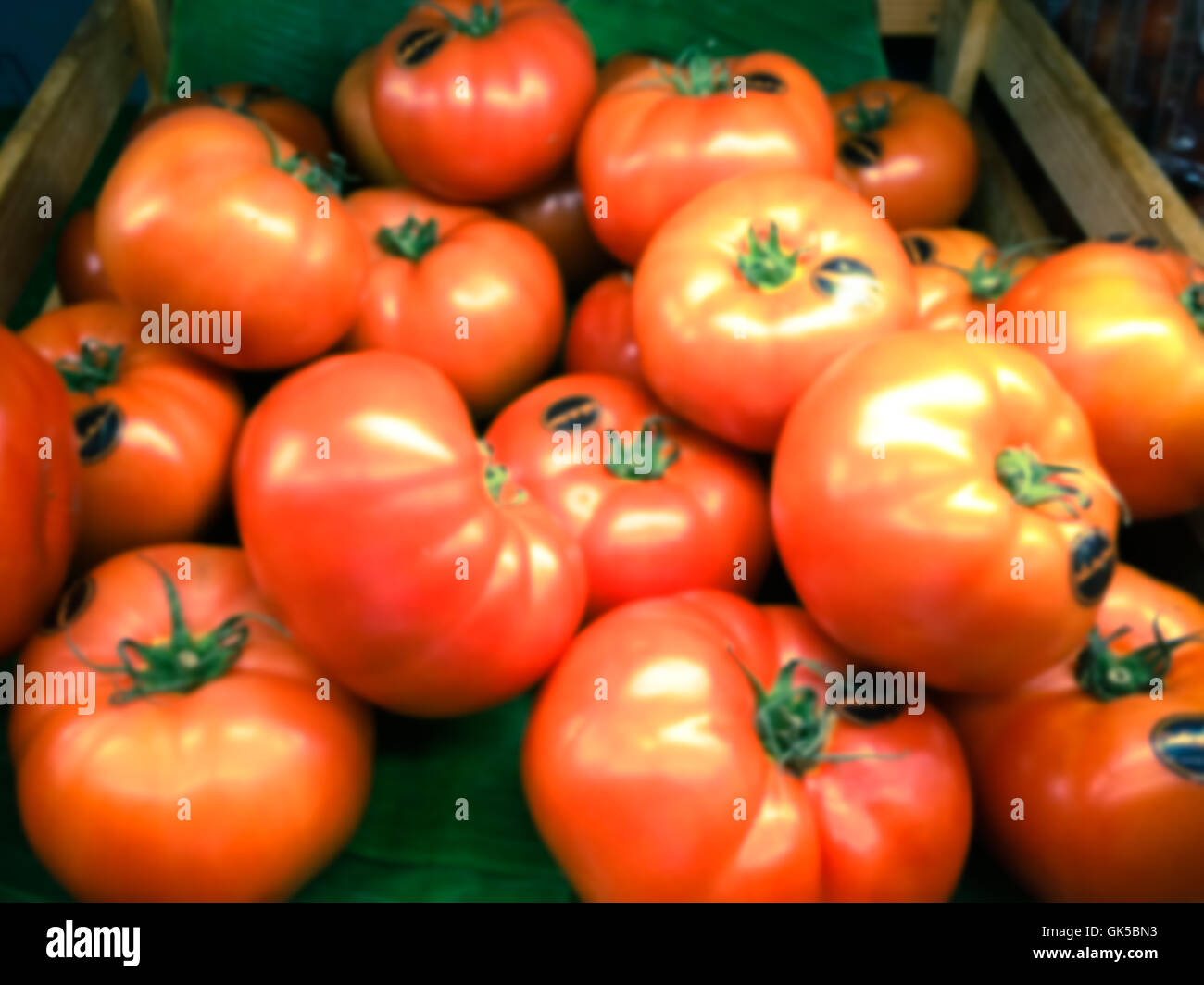 Tomatos Are In The Stores With Blur Background Stock Photo Alamy