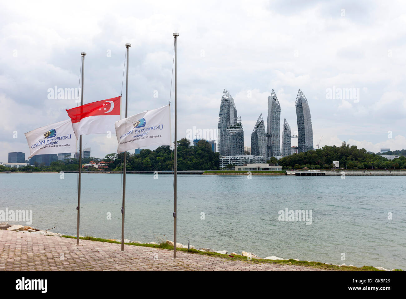 Singapore flag flying flags at half mast the flag half mastfly hires