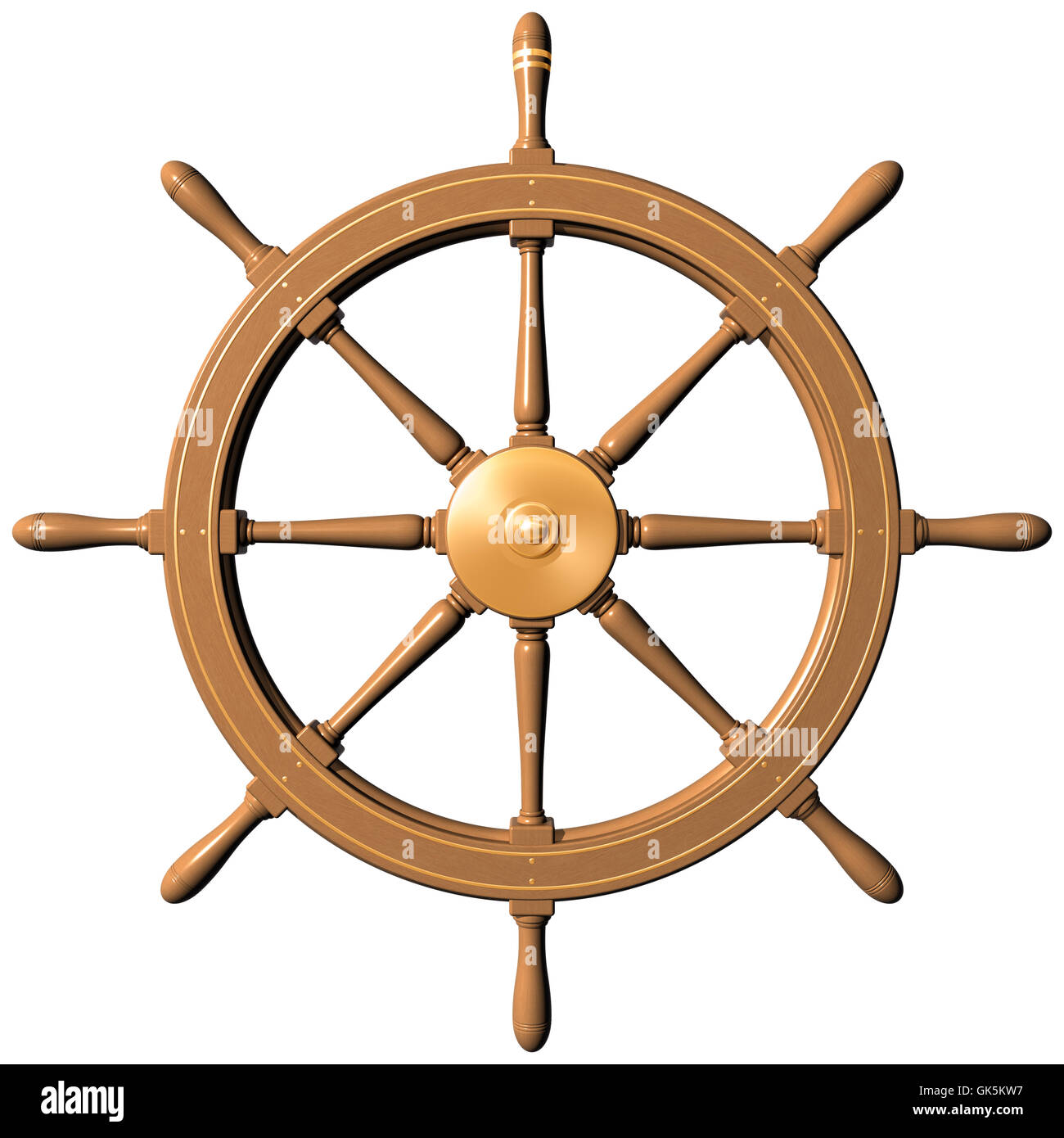 wheel maritime steer Stock Photo