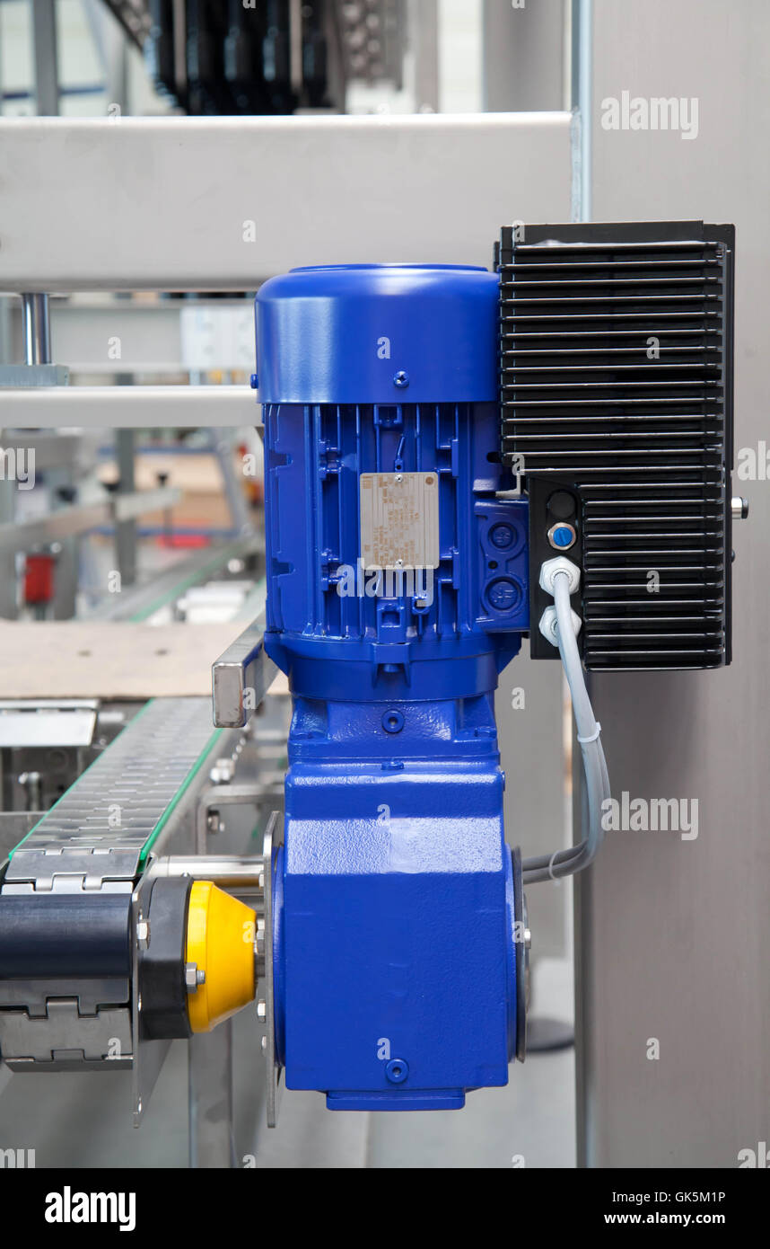 blue electronics industry Stock Photo