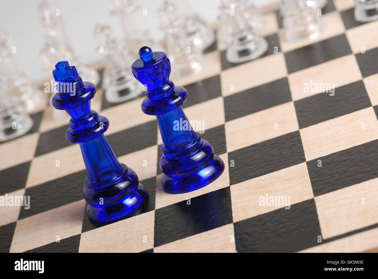 Chess king and queen Stock Photo Alamy