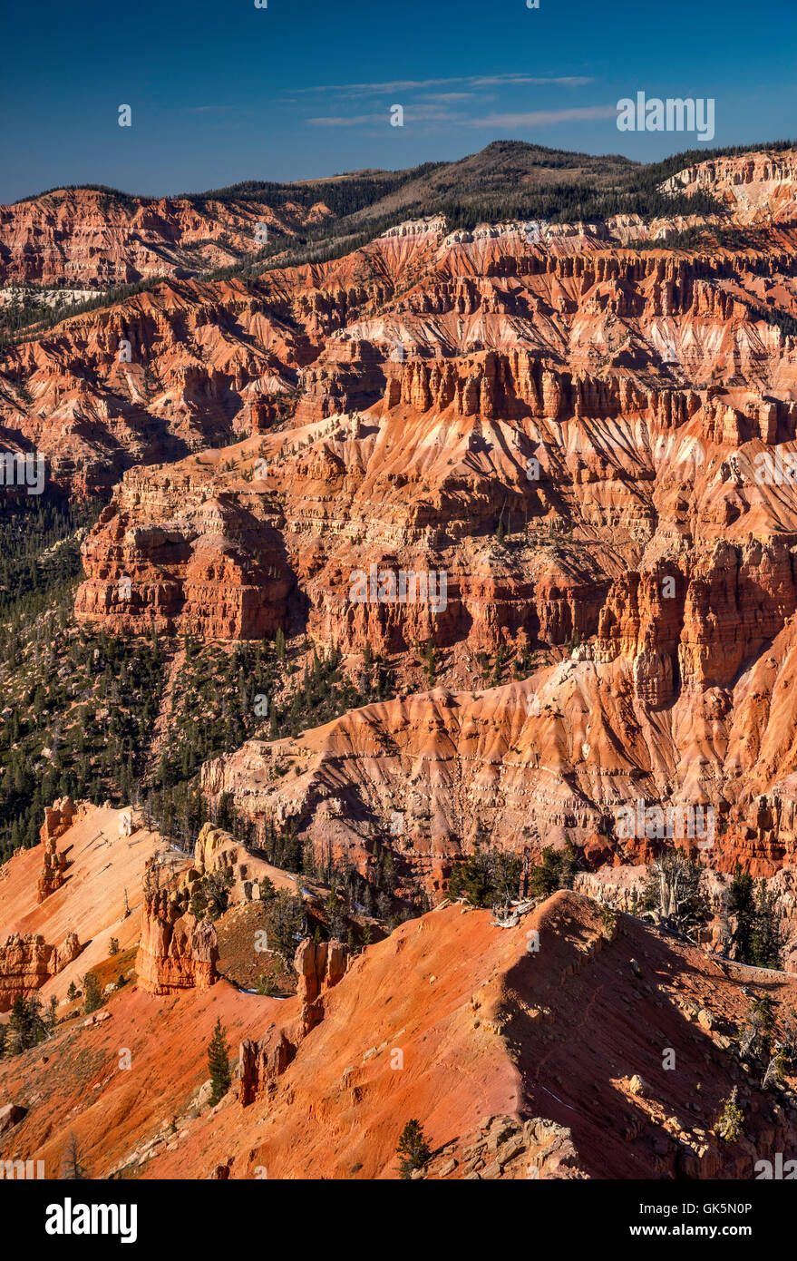 View of Cedar Breaks Amphitheater in late October from Point Supreme in Cedar Breaks National Monument, Utah, USA Stock Photo