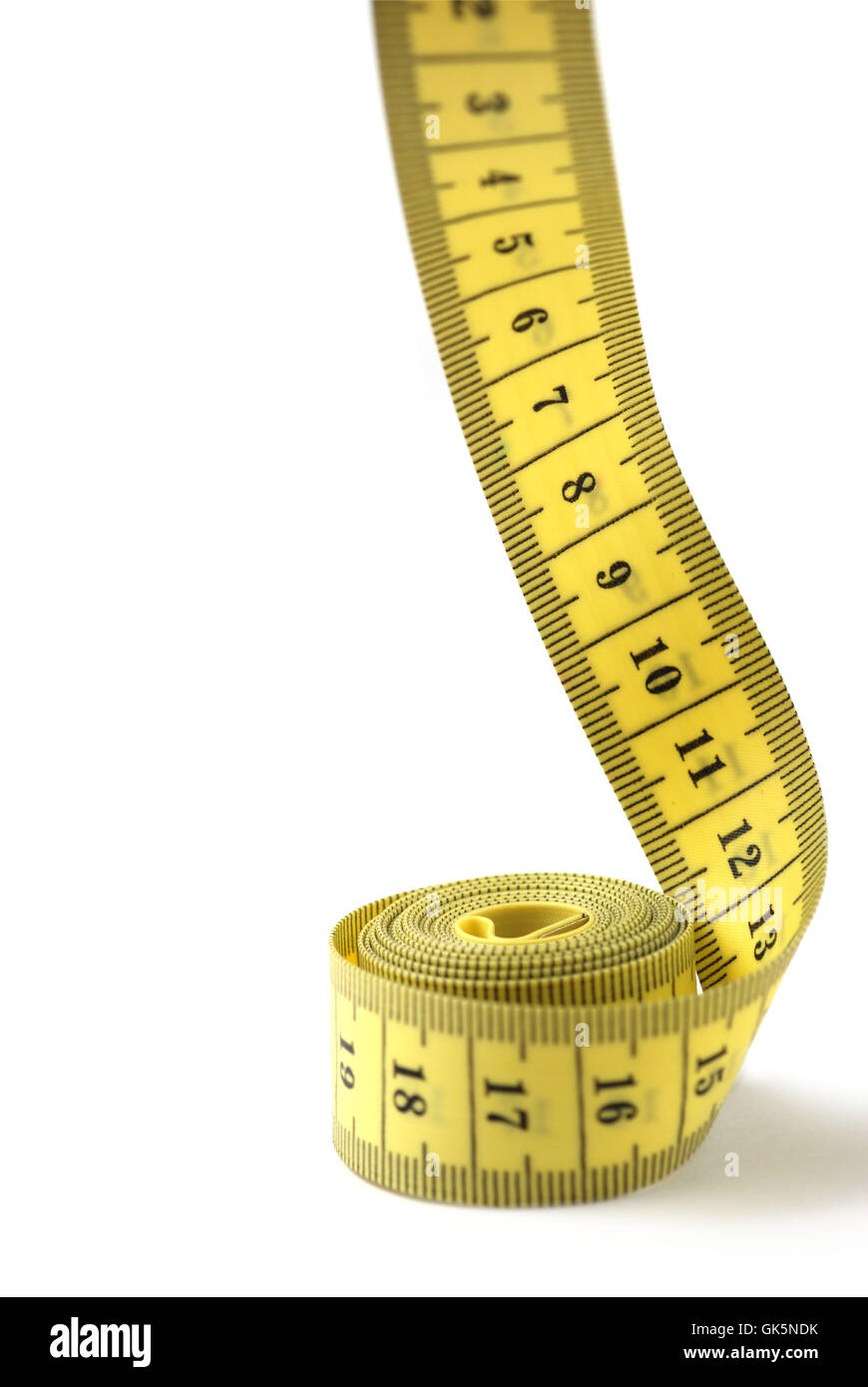 tailor measuring tape isolated Stock Photo