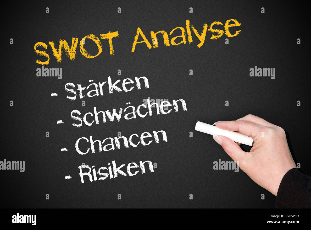 swot analysis - german Stock Photo