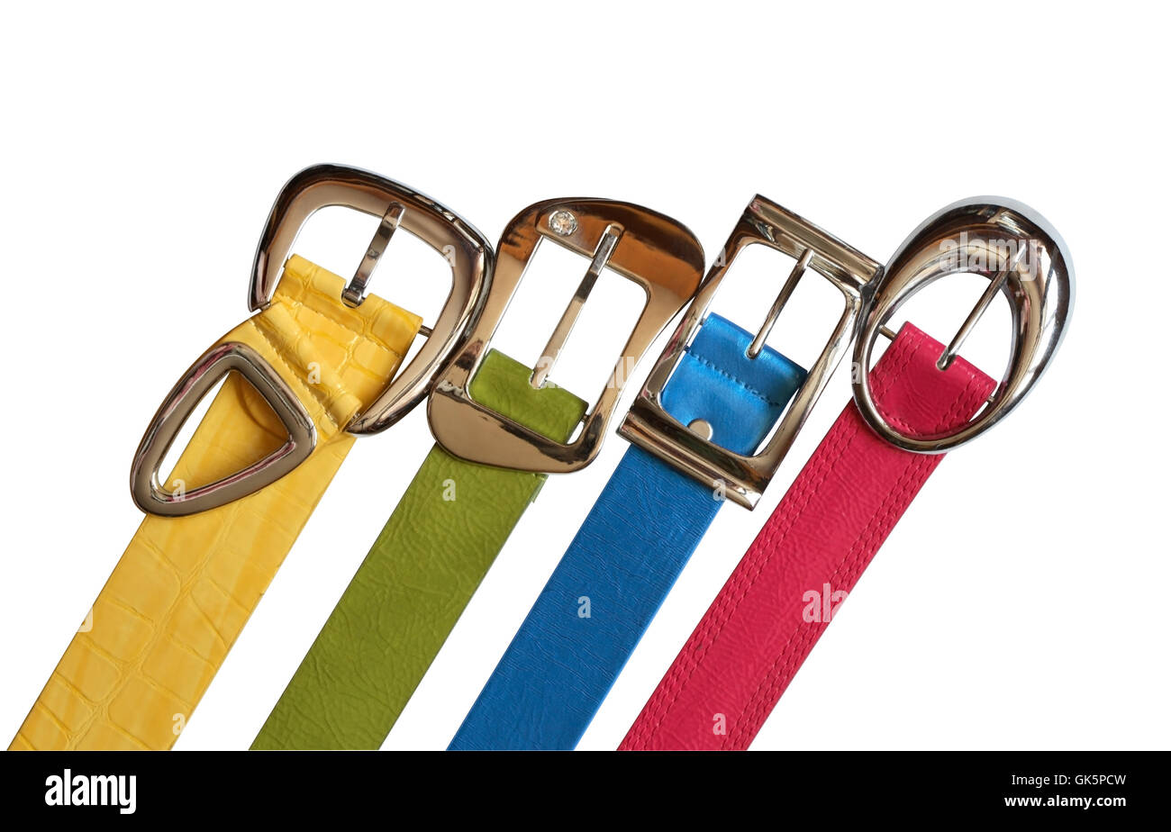 Colored Belts Set Stock Photo - Alamy