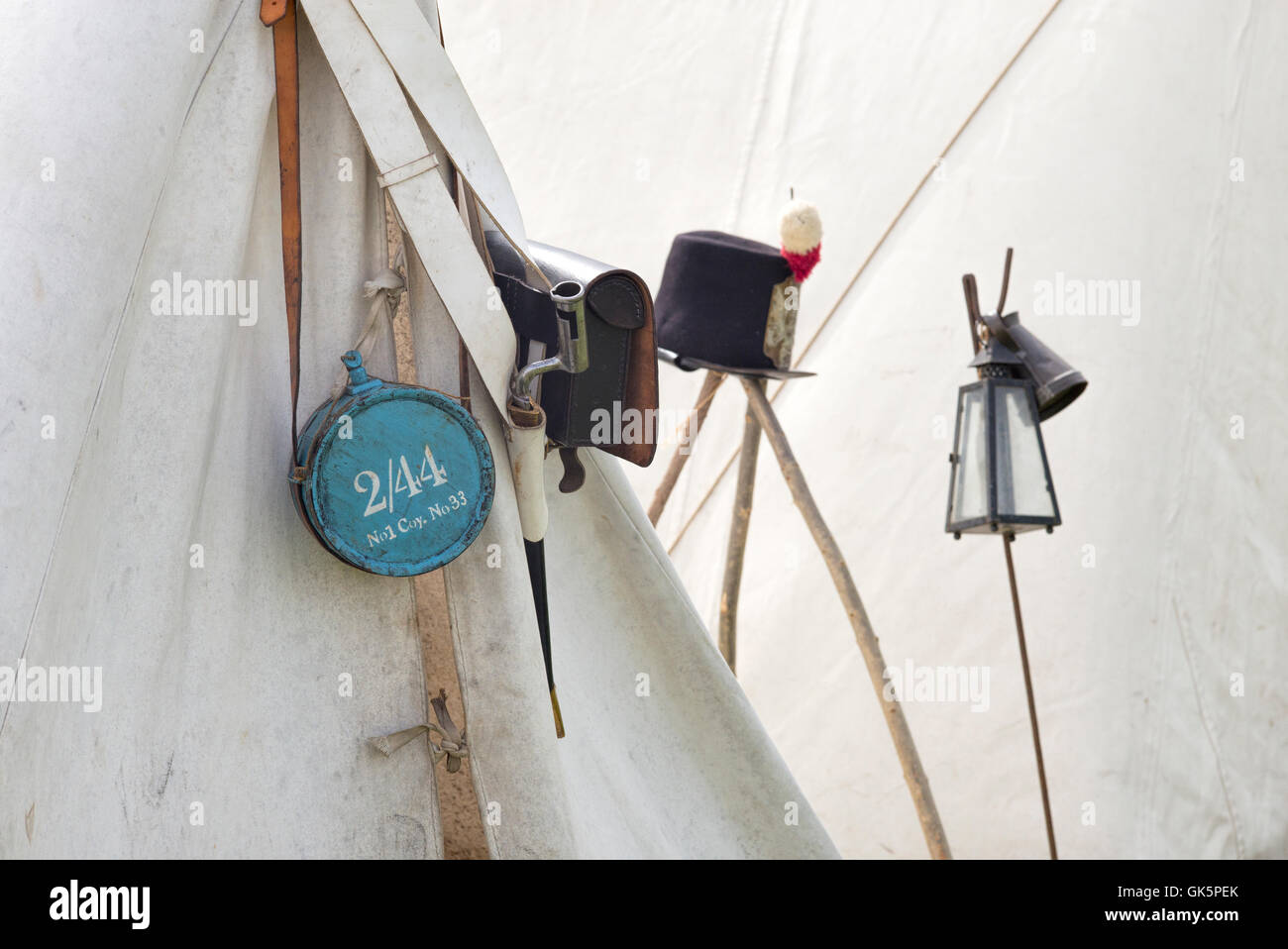 Coldstream Regiment of Foot Guards kit and camp at a reenactment