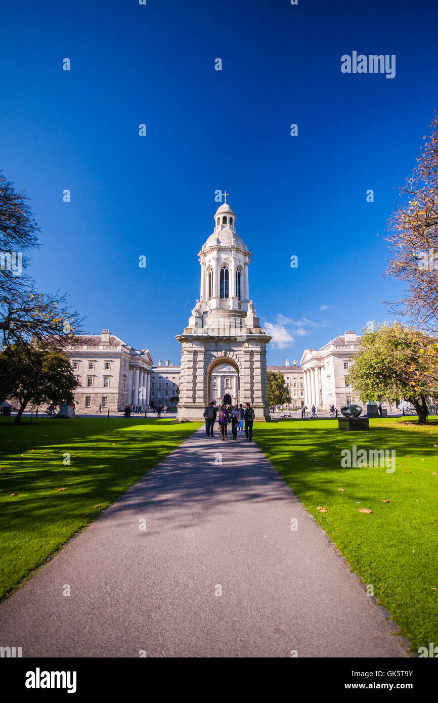 The campanile in Trinity College, Dublin, Ireland Stock Photo Alamy