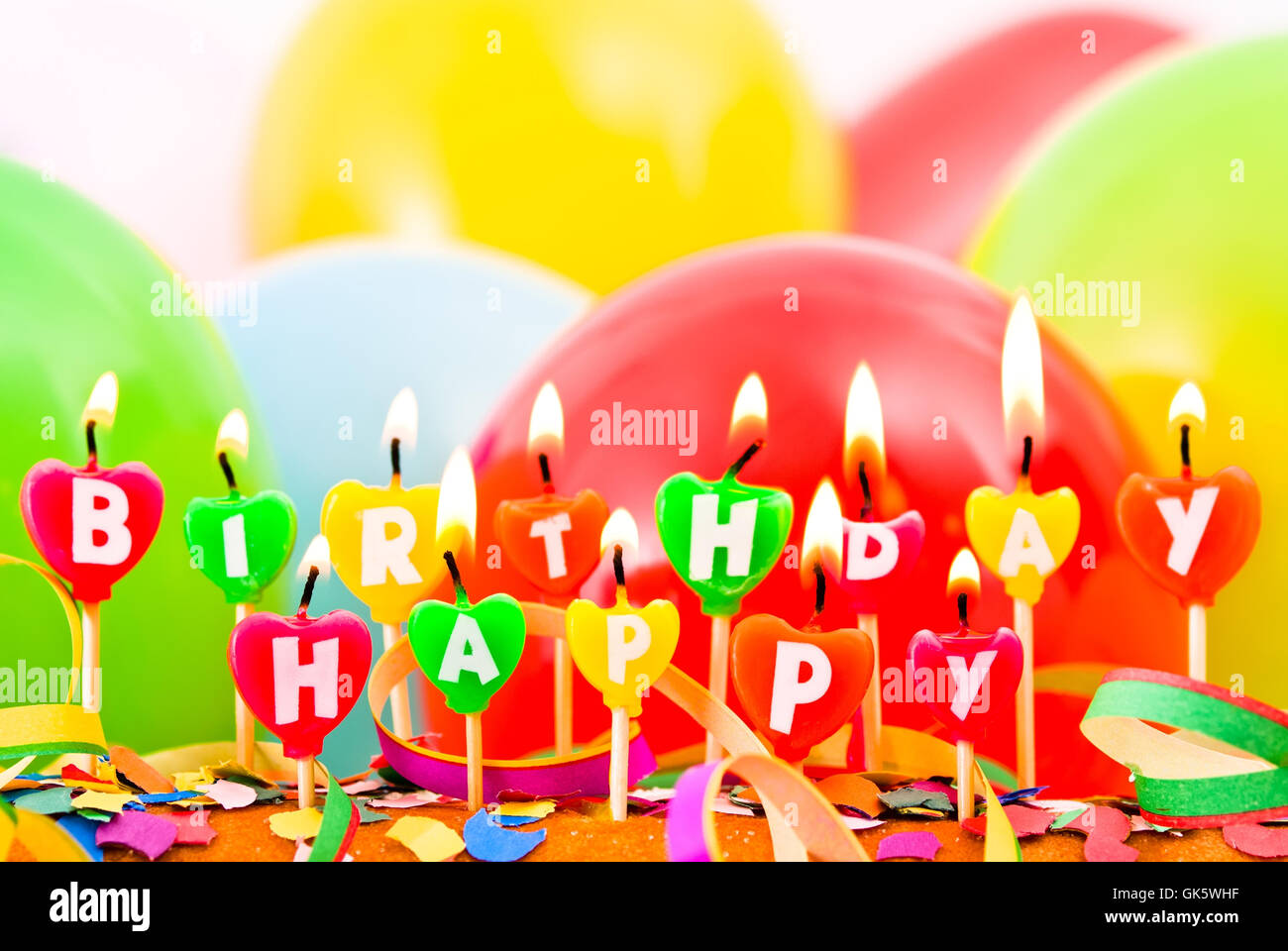 happy birthday candles Stock Photo Alamy