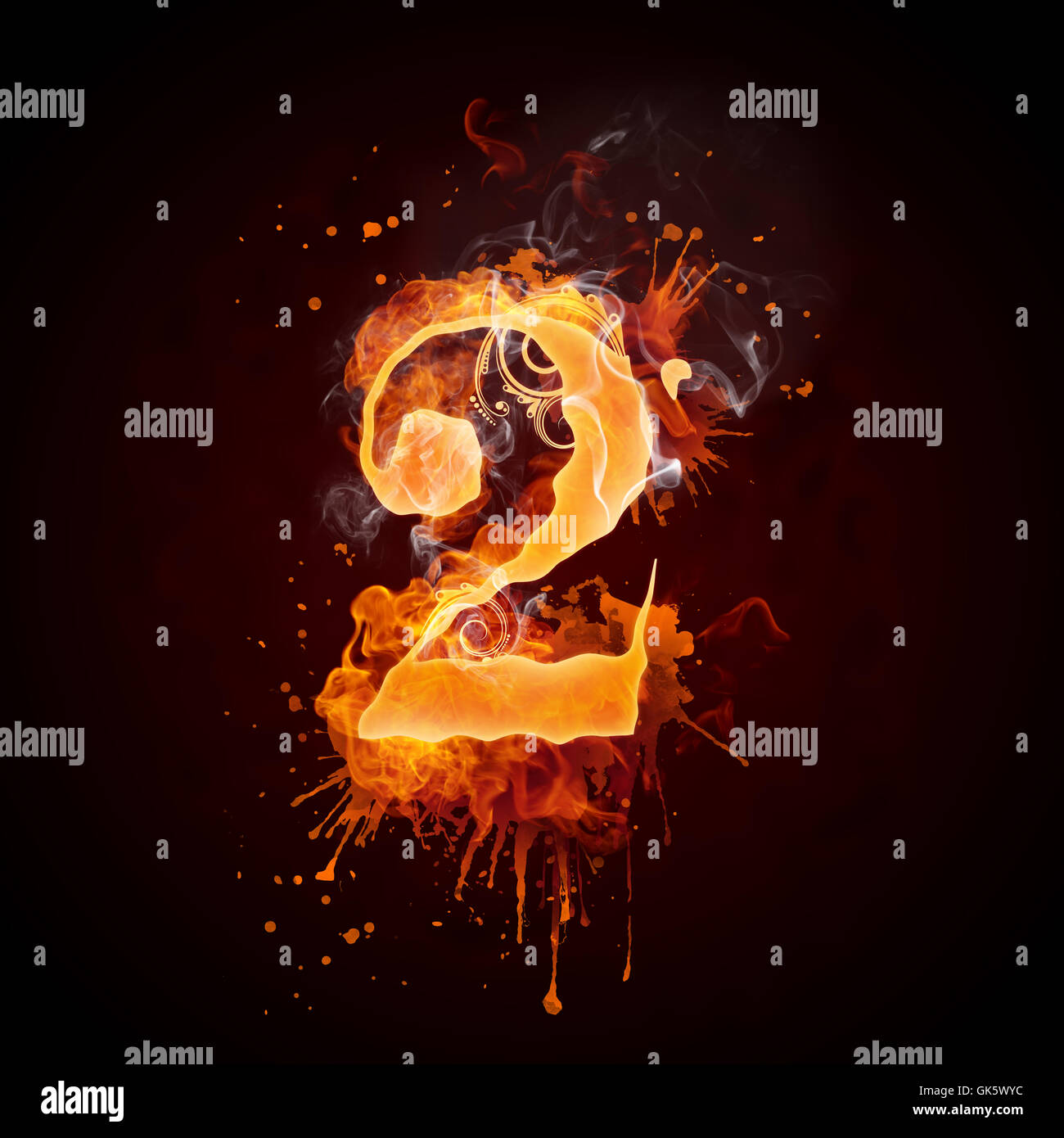 Fire Swirl Number 2 Stock Photo - Alamy