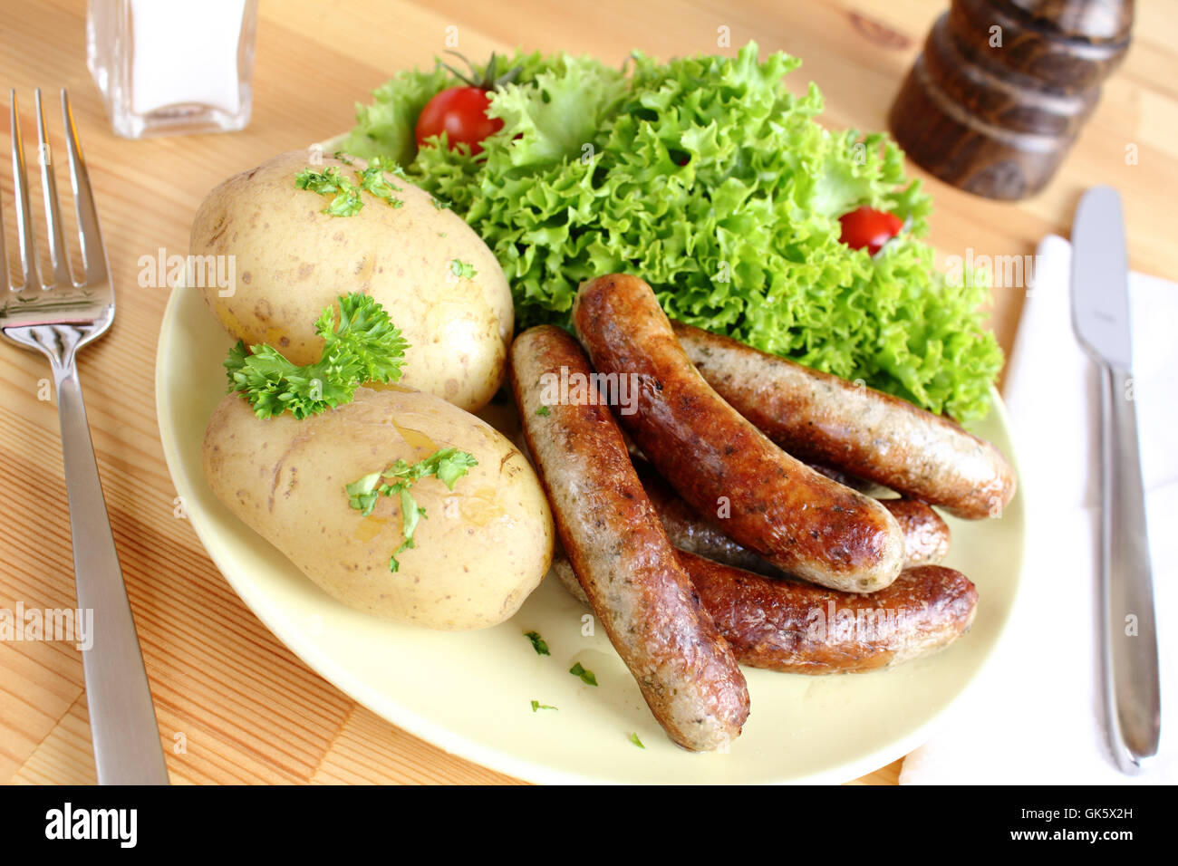 food aliment sausage Stock Photo