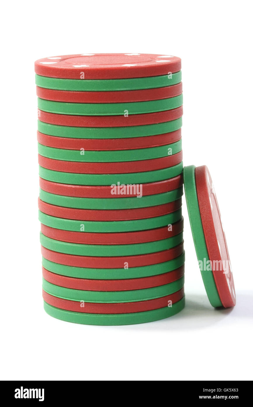 Stacked casino poker Gambling chips Stock Photo - Alamy