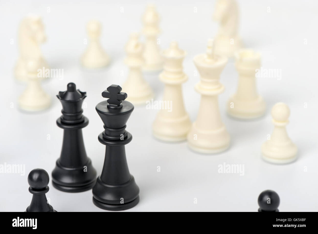 Chess king and queen Stock Photo Alamy