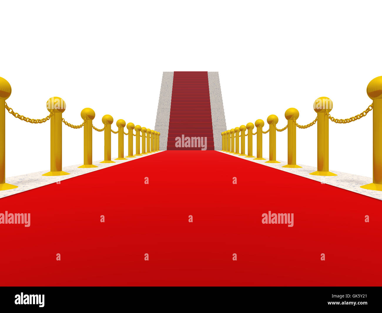 Ladder with a red carpet Stock Photo Alamy