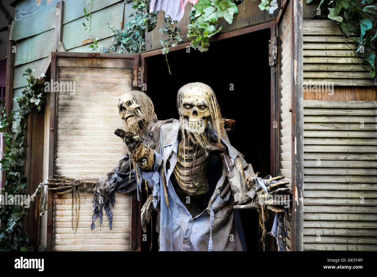 Halloween Ghost Haunted House Stock Photo