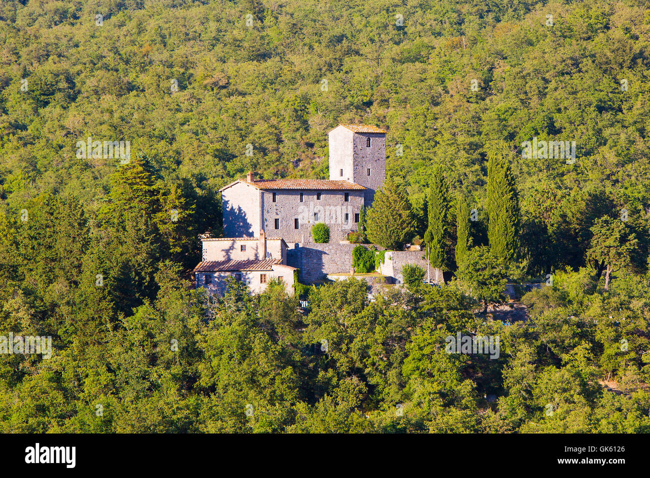 Siena province, Italy - August 6, 2016: The Castello di Albola in the  Chianti region Stock Photo - Alamy