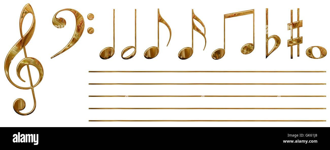 Classical musical notes treble hi-res stock photography and images - Alamy