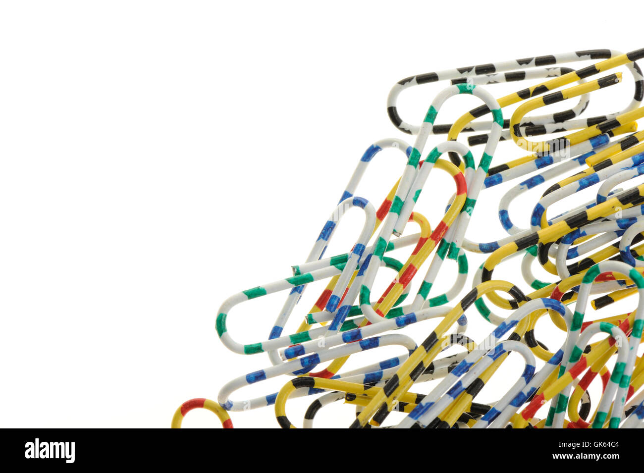 Color paper clips Stock Photo Alamy