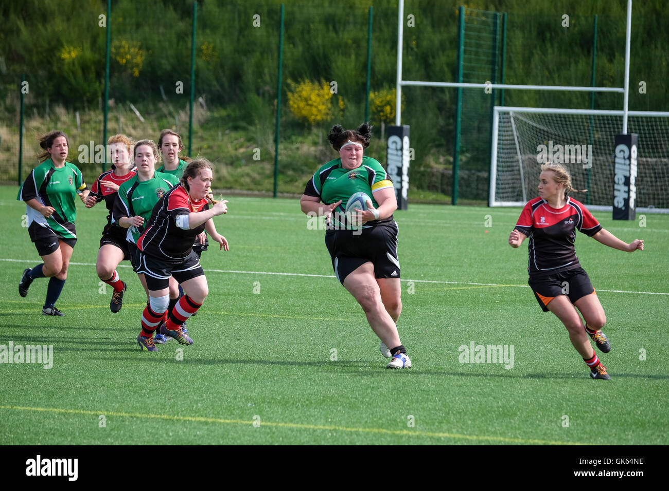 Women's Rugby match Stock Photo