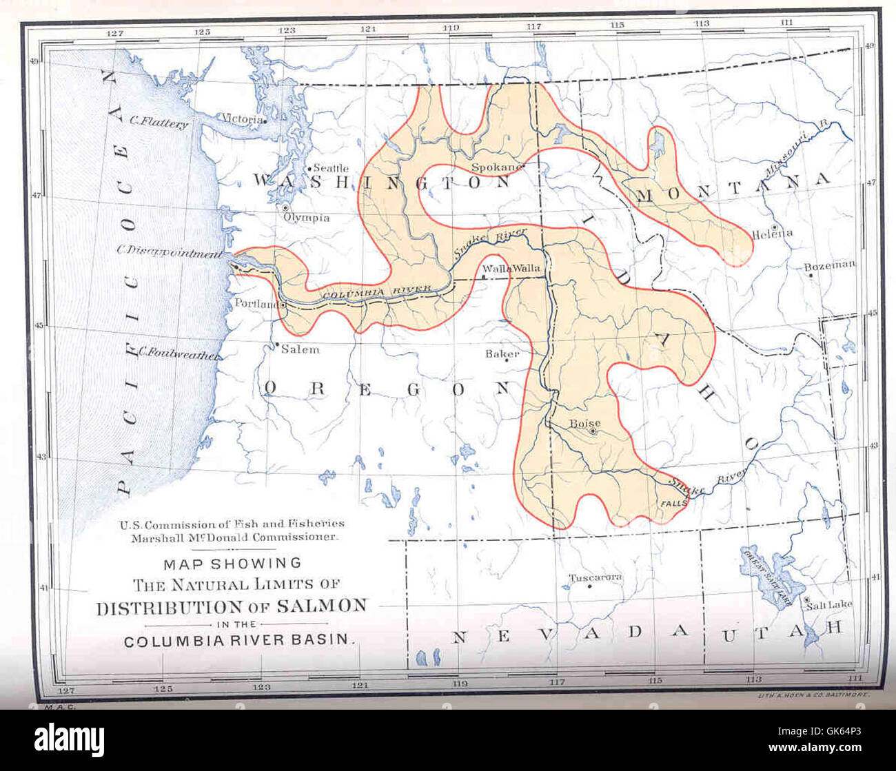 Map of the Columbia River Basin.