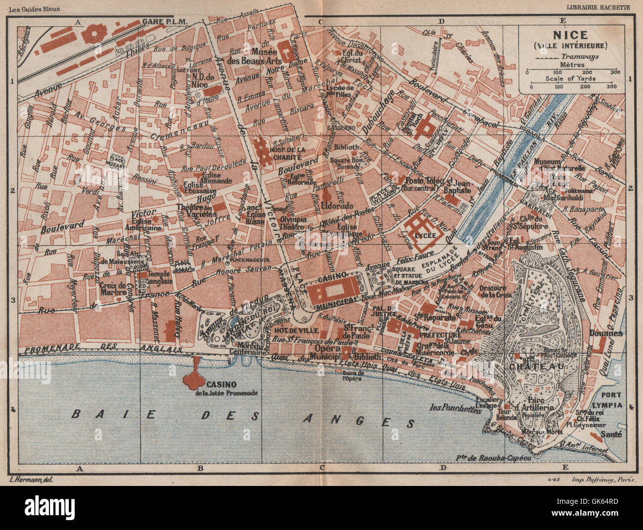 NICE vintage town city centre plan. Ville intérieure. AlpesMaritimes , 1925 map Stock Photo Alamy NICE vintage town city centre plan. Ville intérieure. AlpesMaritimes , 1925 map Stock Photo Alamy