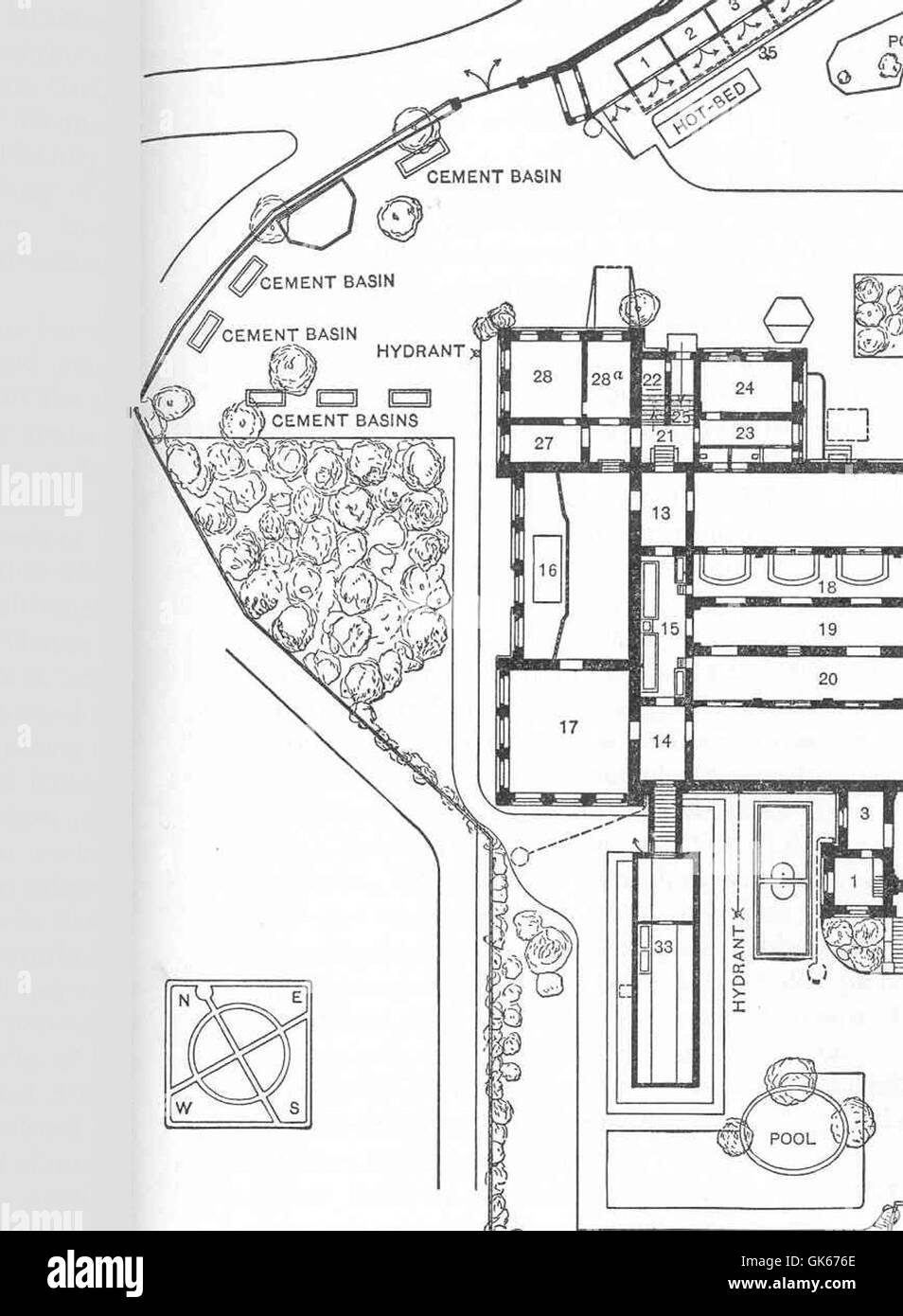 50593 Plan of the Vivarium on the Biological Experiment Station at Vienna Stock Photo