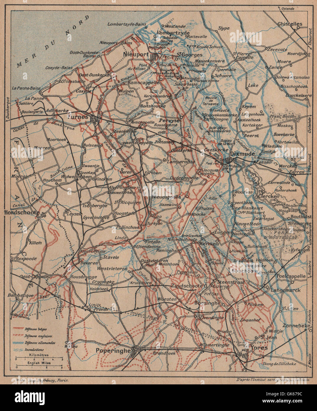 trenches in ww1 map