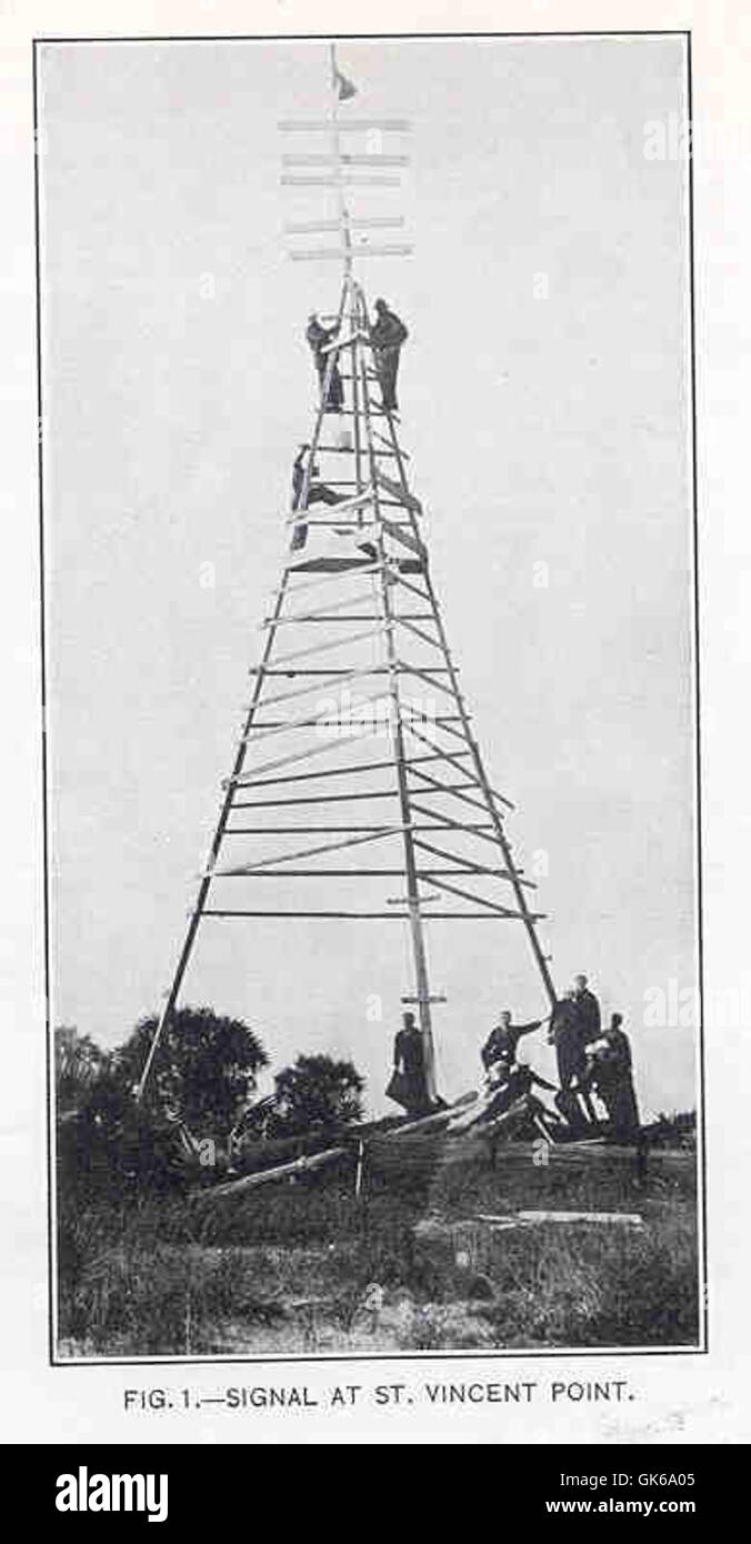 A signal at St. Vincent Point, likely used for navigational purposes ...