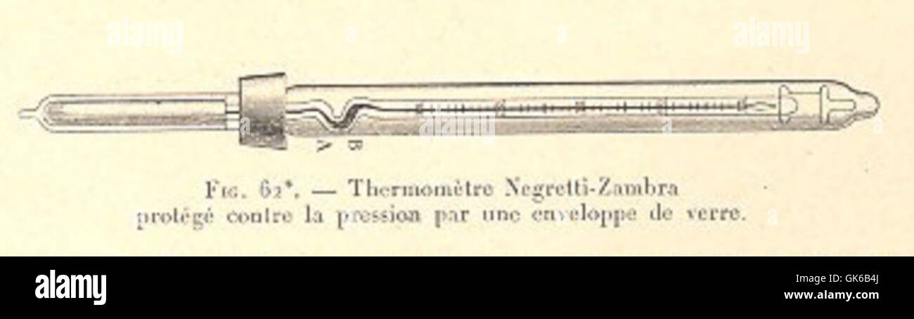 53159 Thermometre Negretti-Zambra protege contre le pression par une  envrloppe de verre Stock Photo - Alamy