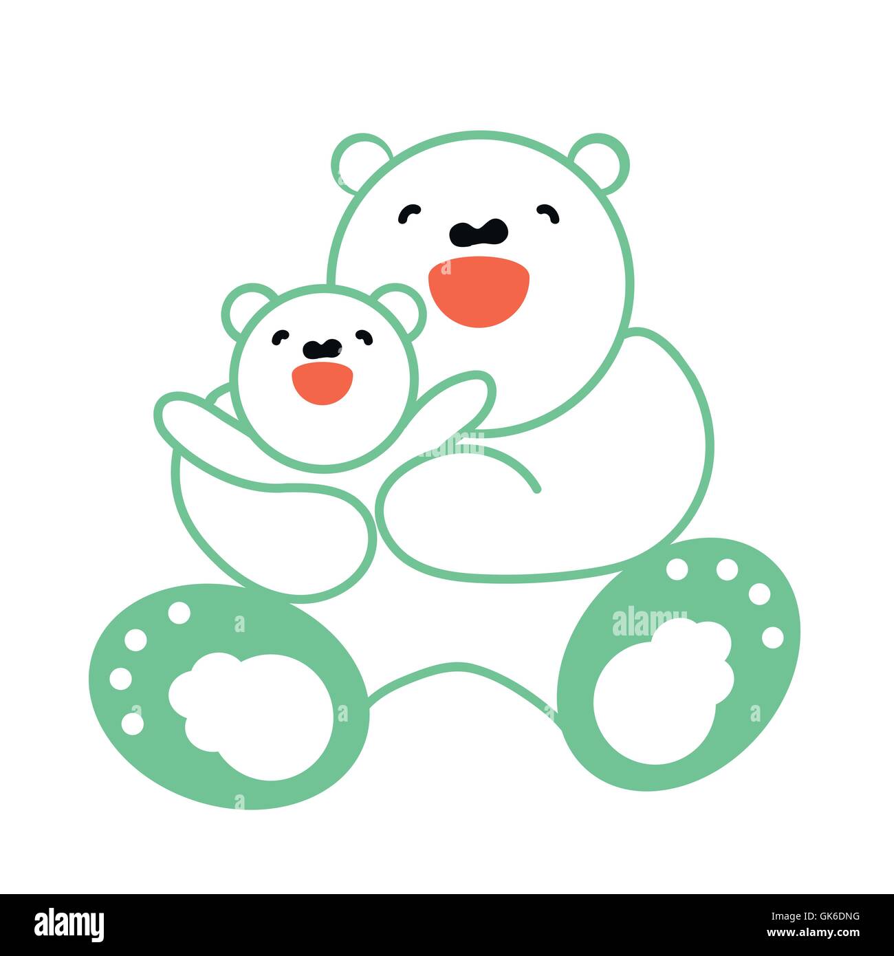 https://c8.alamy.com/comp/GK6DNG/sticker-card-with-happy-mother-and-child-white-bear-vector-GK6DNG.jpg